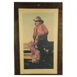 Gordon Snidow 1979 Coors Beer Cowboy Framed Print