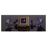 Sterling Silver Ring & Earrings, 16.228g
