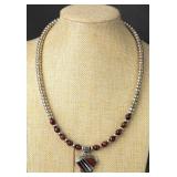Sterling Silver & Tiger Eye Necklace Pendant,37.55