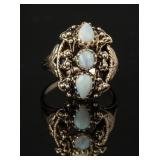 14k Gold 3 Stoned Opal Ring, 5.00g, Size 6