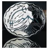 Nickel Silver Navajo Style Belt Buckle