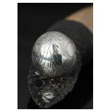 Sterling Silver Navajo Style Dome Ring, 5.54g