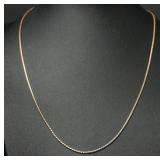 14k Gold Snake Chain Necklace, 3.395g, 15"