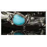 Sterling Silver Navajo Cuff Bracelet, 25.44g.