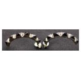 Sterling Silver & Black Stone Earrings, 3.38g