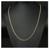 14k Gold Rope Chain Necklace, 2.60g, 18"