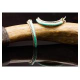 Sterling Silver & Turquoise  Earrings, 3.62g