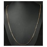 14k Gold Box Chain, 5.07g. 20"