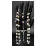 Iridescent Beaded Rosary Crucifix