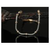 14k Yellow & White Gold Italian Bracelet, 2.752g