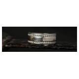 14k White Gold & Diamond Band Ring, 6.70g