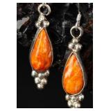 Sterling Silver Navajo Teardrop Earrings, 4.41g