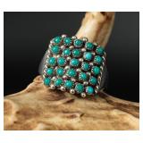 Sterling Silver Turquoise Ring, 4.2g, Size 7.5