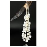 Triangle Shape Freshwater Pearl Necklace, 17"