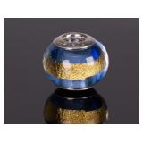 Murano Glass Bead Pendant with Sterling Ends