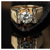 14k & 1.25ct Diamond Ring, 7.733g, Size 5