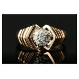 14k Gold & Diamond Rings, 2.856g, Size 4