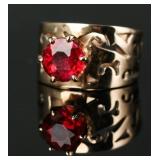 Vintage 2 Carat Ruby & 14k Gold Ring, 5.86g
