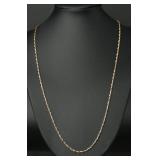 14k Gold Singapore Chain Necklace, 3.19g, 20"