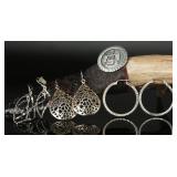 Sterling Silver Bird Pin & Earrings 3 pair, 11.86g