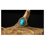 14k Gold & Turquoise Ring, 5.367g, Size 5.5