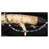 Fresh Water Pearl and Faceted Bead Necklace, 16"