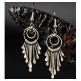 Sterling Silver Dangle Earrings, 3.32g
