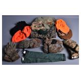 Assorted Camouflage Hunting Gloves & Hats (11)