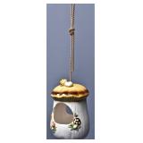 70s Sears Merry Mushroom Ceramic Hanging Planter