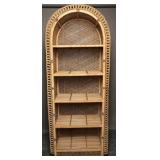 Wicker 2-Toned Arched Bookshelves