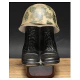 1975 Jim Beam Whiskey Decanter Army Boots Helmet