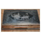 Thai Sterling Silver Nielloware Box- 400g.