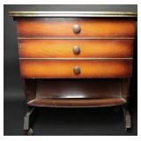 MCM Retro Rolling Side Table Magazine Rack