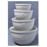 Hall Medallion White Ceramic Nesting Bowls (4)