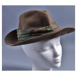 Vintage Safari Four Season Wool Fedora Hat - Large