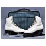 Vintage Riedell White Ice Skates Women