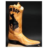 Rodeo Cowboy Boot Cookie Jar w/ Saddle Lid