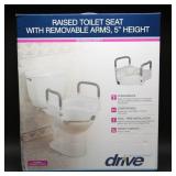 NEW Raised Toilet Seat With Removable Arms