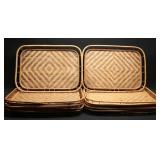 Vintage Bamboo Rattan Wicker Serving Trays (12)