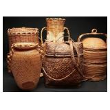 Phillipines Bamboo Rattan Basket Set (5)