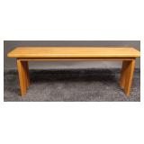 Rounded Corner Wooden Bench