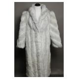 Gray & Cream Faux Fur Coat