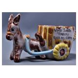 Donkey Cart Succulent Porcelain Planter Pot