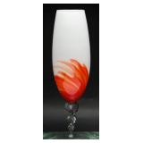 Mid-Century Modern Retro Atomic Hand-Blown Vase
