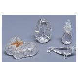 Lefton Butterfly Box & Lead Crystal Figurine (4)