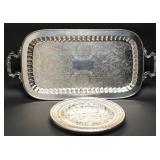 Eals 1779 Silver Plate Tray & Intl Silver Co Dish