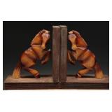 Black Forest Germany Fine Carved Horse Bookends