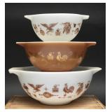 Pyrex Early American Cinderella Mixing Bowls (3)