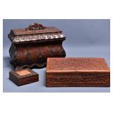 Victorian Style Ornate Wooden Boxes(3)