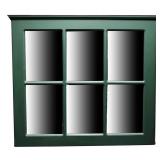 Green Farmhouse Rectangular Window Mirror